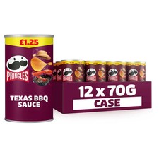 Pringles Texas BBQ Sauce 12 x 70g £1.25 PMP Crisps Snacks Wholesale Case