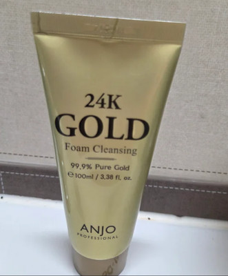 Anjo 24K Gold Foam Cleansing 100ml Moisturizing Radiance Cleanser K-Beauty