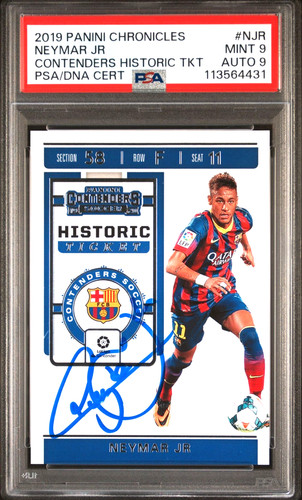 Neymar Jr [Autograph] #HT-NJR 2019 Panini Chronicles Contenders Historic Ticket card