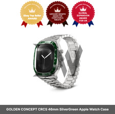 GOLDEN CONCEPT CRCS 46mm SilverGreen Apple Watch Case / Express / Genuine