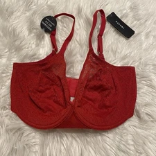 Natori 30G Bra Red Pretty Smooth Seamless 734318 Underwire Back Closure NEW