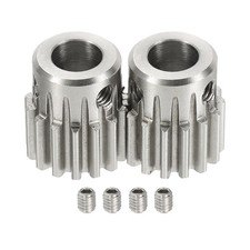 2Pcs 1 Mod 15T Spur Gear 8mm Bore 304 Stainless Steel RC Car Pinion Gear 14mm 