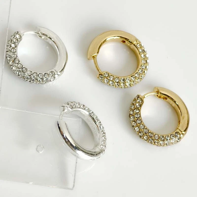 Pendientes de aro Huggie peregrino de 18 mm regalo elegantes mujeres fiesta vacaciones joyería 2 colores Foto 4 de 4