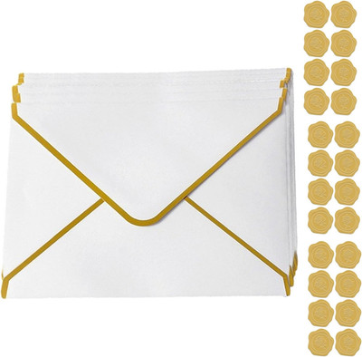 20 Stück Retro Goldfolienr Umschläge mit Nassklebung 18.5x13.5cm Einladungumschl