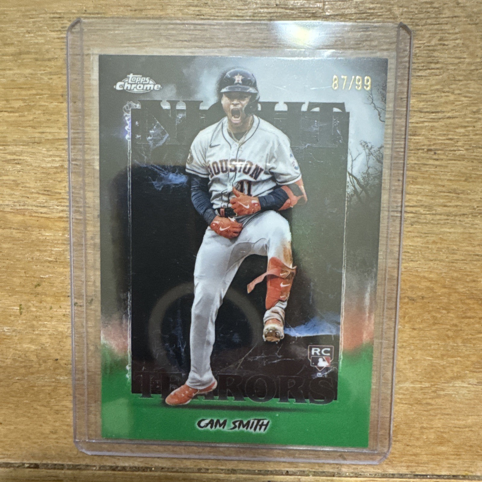 2025 Topps Chrome Update Cam Smith Night Terrors RC Green #/99