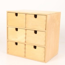 An IKEA Moppe Small Miniature Chest of 6 Drawers Desk-Top Storage Unit Box