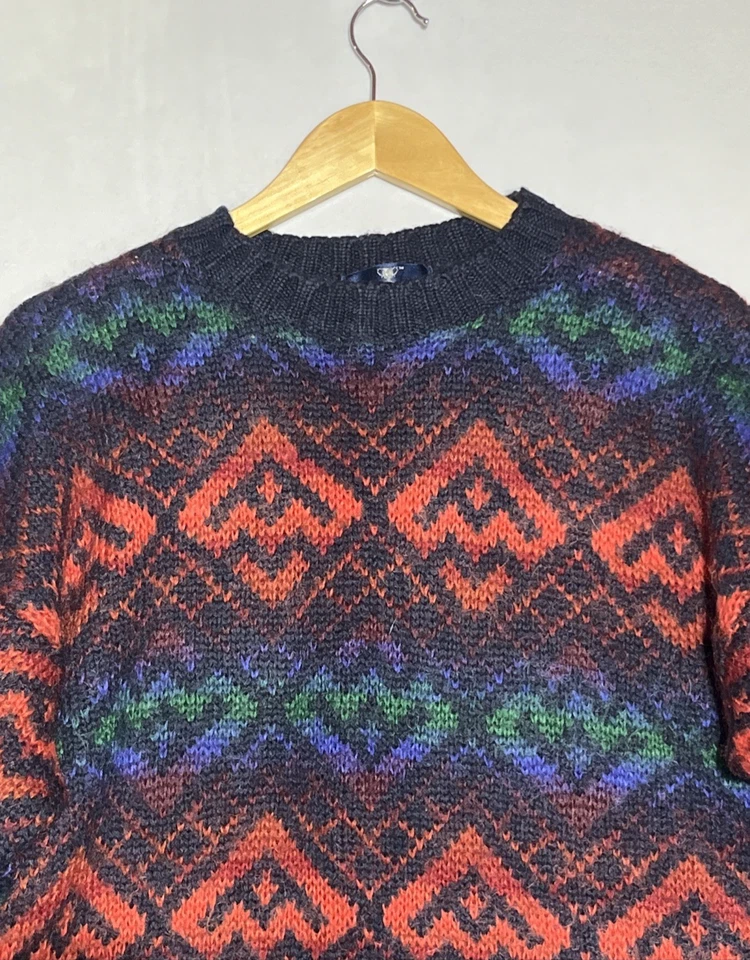 Regatta Sport Vintage 90s Mohair Blend Sweater Mens XL Pullover Crewneck Fuzzy - Image 3 of 4