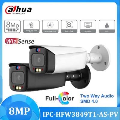 Dahua 8MP 4k Full-Color Active Deterrence PoE IP Camera IPC-HFW3849T1-AS-PV-S4