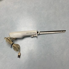 Vtg GE General Electric D4EK14 Kitchen Electric Slicing Knife White/beige WORKS