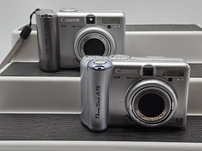 Lot Of 2 Canon PowerShot A75 & A70  3.2MP  For Parts or Repair