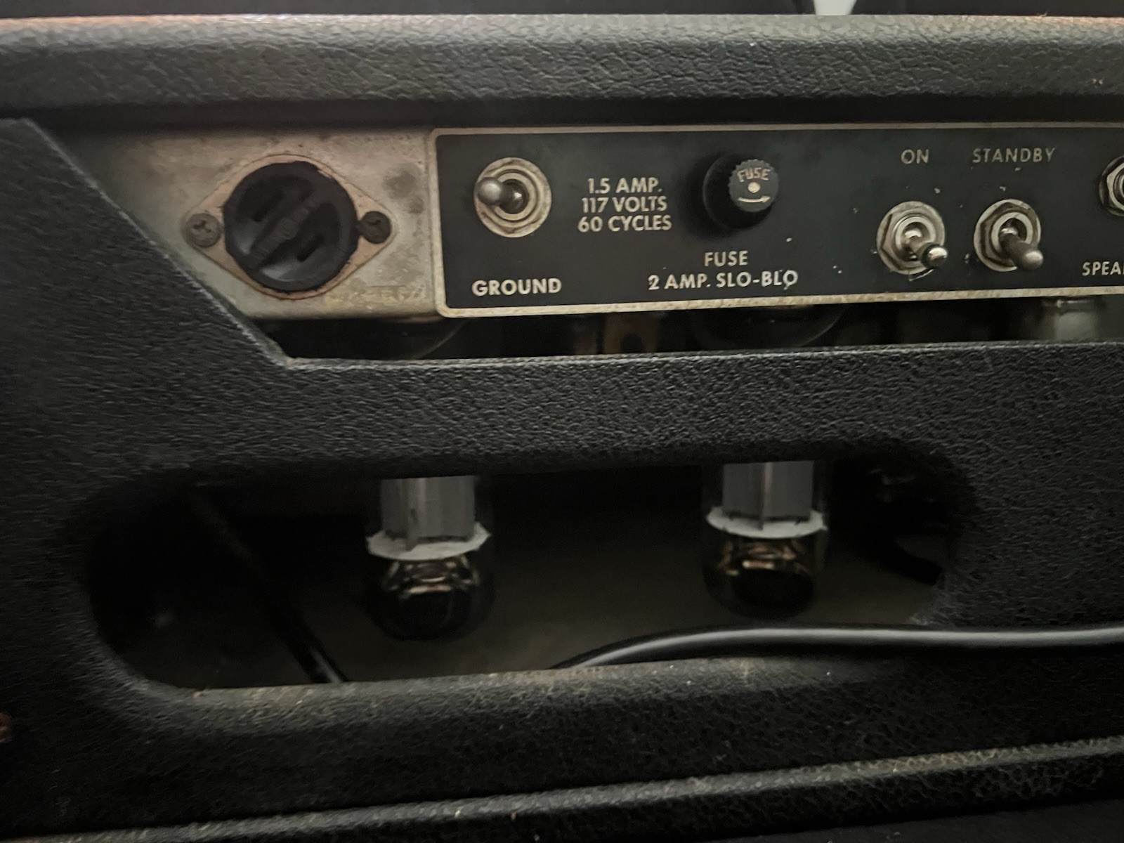 Fender Blackface Bandmaster/Showman Amp Head Back Panel | eBay