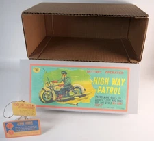 Vanity empty Repo BOX with tags for MASUDAYA MODERN TOYS POLICE MOTORCYCLE