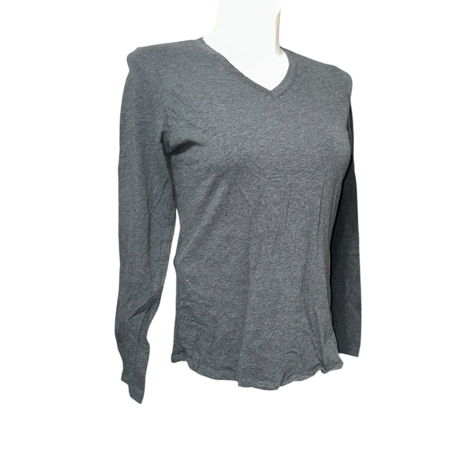Active Basic Women’s Plus 2XL Junior Top Gray Lon… - image 3
