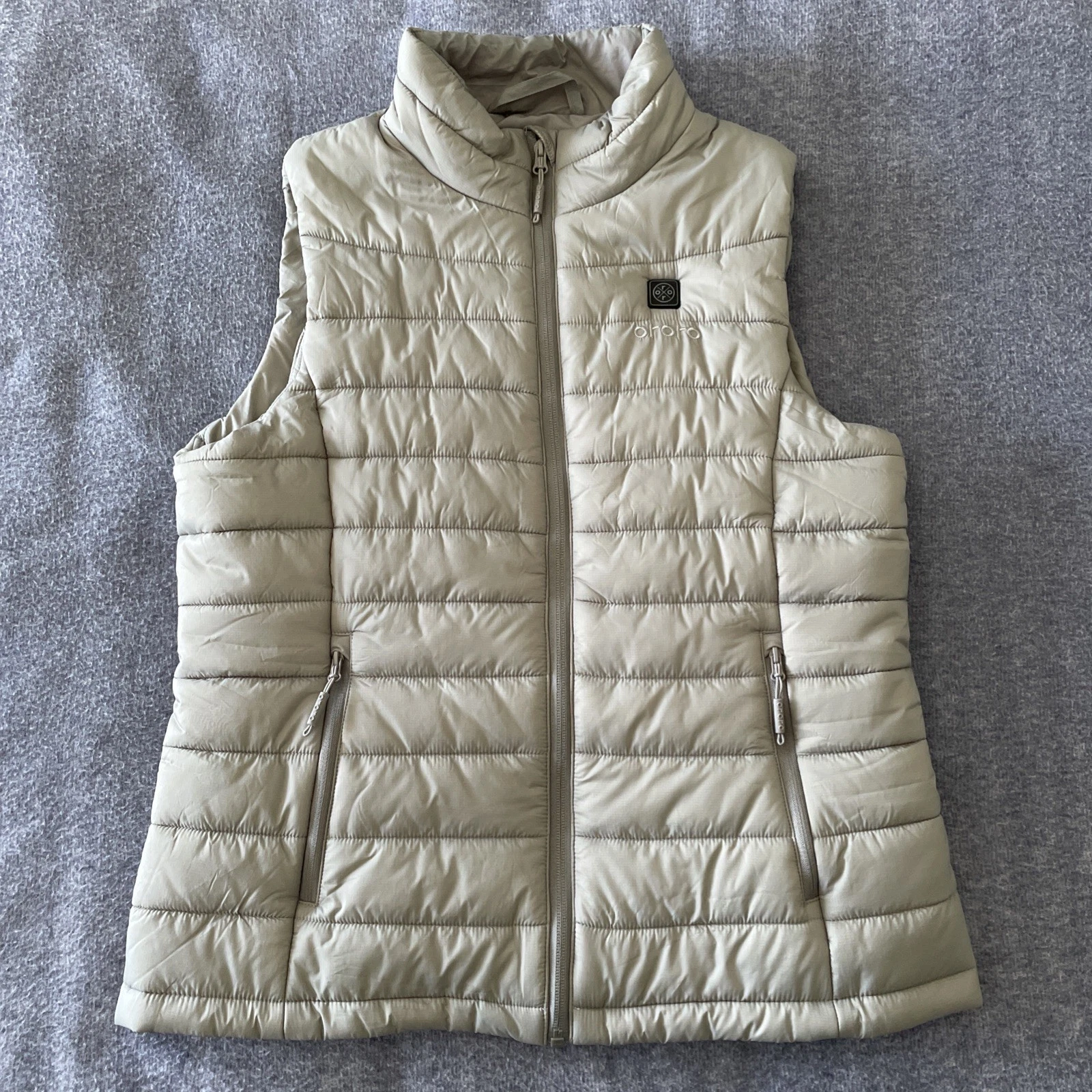 Ororo Heated Vest Mens Medium Gray Silver Outdoors Winter Puffer No Battery