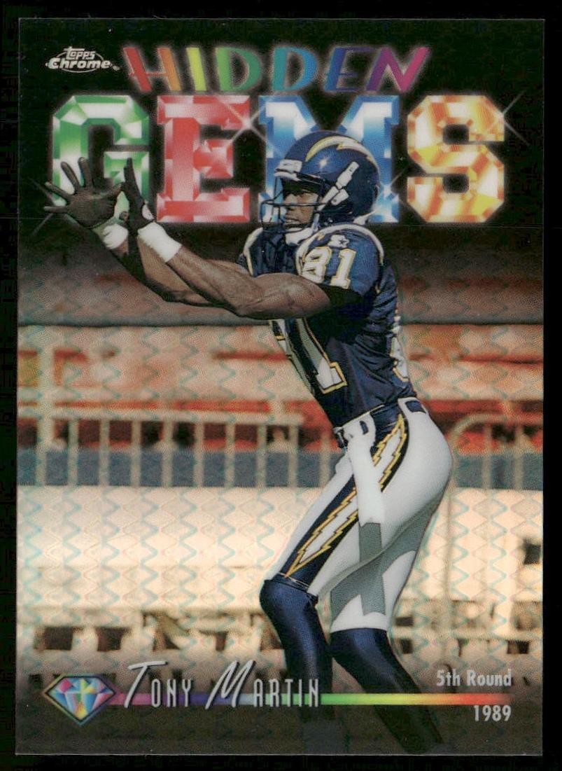 Tony Martin 1998 Topps Chrome Hidden Gems Refractors #HG3 - San Diego Chargers