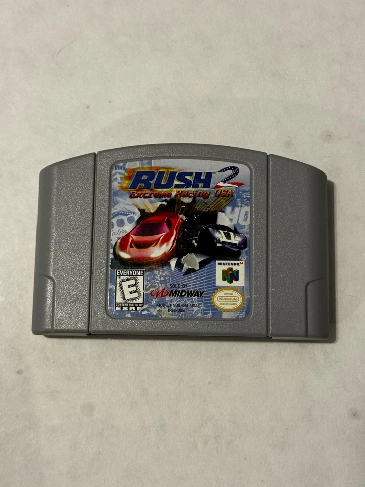 Rush 2: Extreme Racing USA (Nintendo 64, 1998) N64 con Manual y Estuche de Almacenamiento Foto 2 de 4