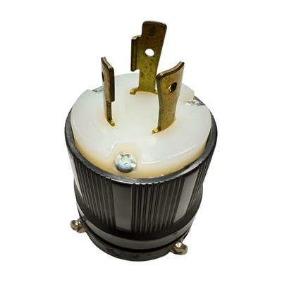 Cooper CWL520P Turn & Pull Male Plug, 2-P, 3-W, 20A, 125V, NEMA L5-20