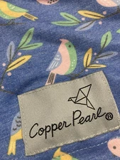 Copper  Pearl Bird Print Car Seat / Nursing Cover