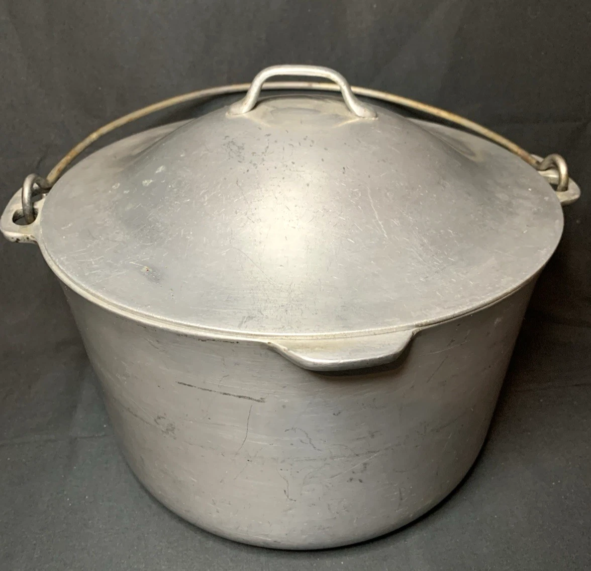 Super Maid Cookware 8 Quart Stockpot Cast Aluminum Lid Bail Handle Silver Pot