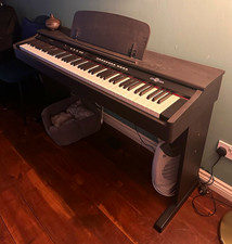 Gear4music MP8820 88-Key Digital Home Piano Black w/ Stand, Music Rest