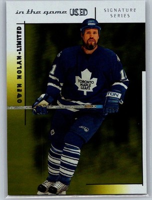 2003-04 In The Game Used Signature Series #103 Owen Nolan Gold Maple Leafs
