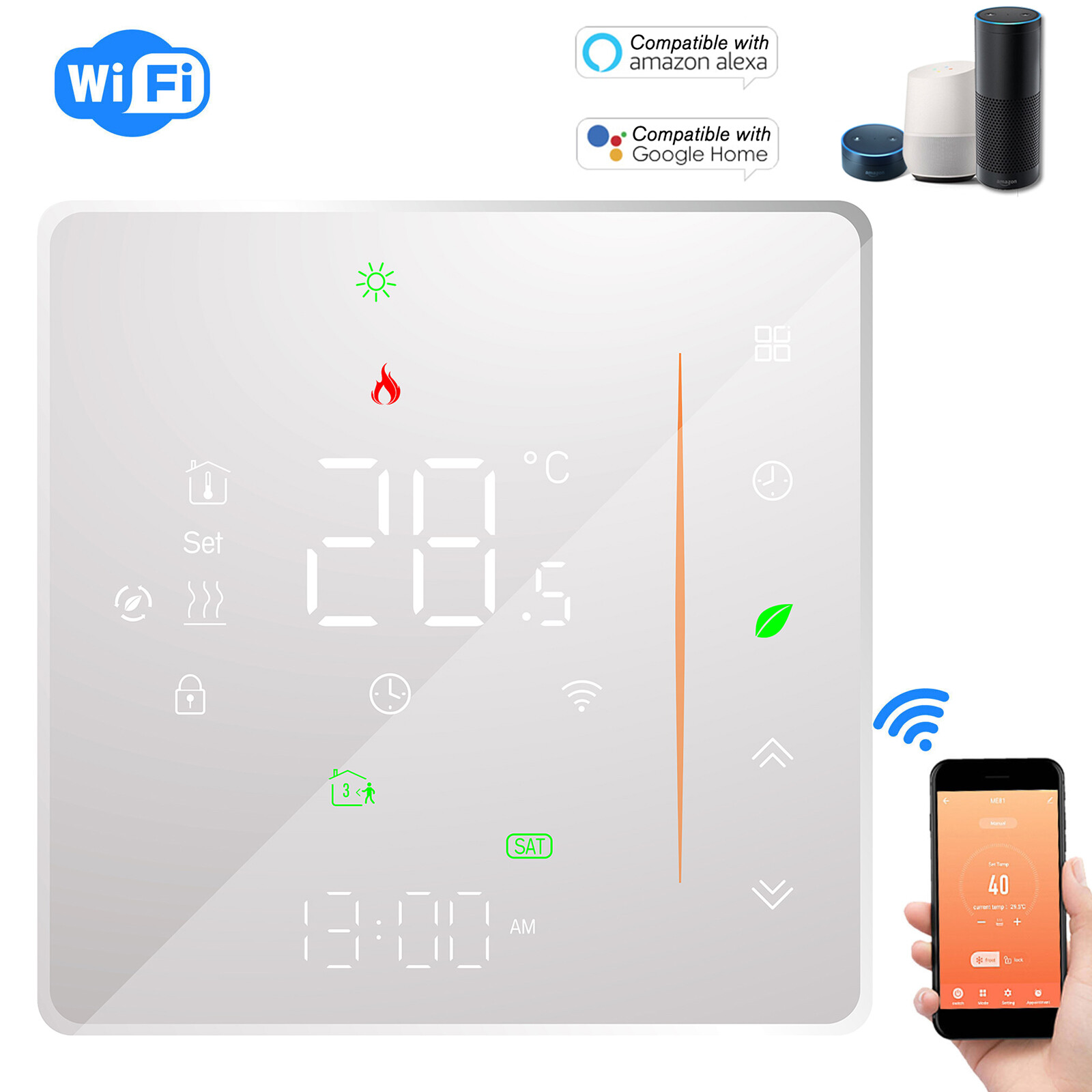 Qivine Thermostat-Schutz Mit Schloss – Transparente Abdeckung Mit Schlüssel Für Heizungsthermostate In Wohnung, Büro & Schule