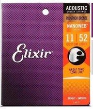 Elixir Acoustic Guitar strings Phosphor Bronze LIGHT 12-53 16002 16027 16052 STR — image 17