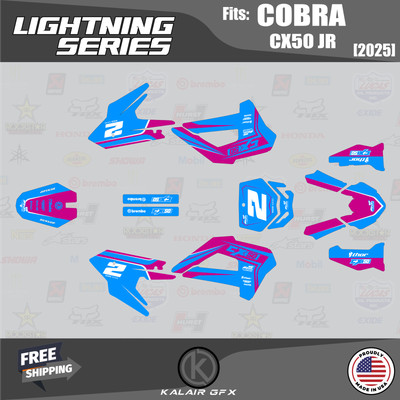 Graphics Kit for COBRA CX50 JR (2025) Lightning Series - MAGENTA