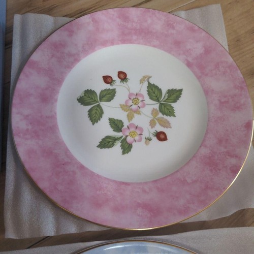 WEDGWOOD WILD STRAWBERRY Plate set of 5 Bone China Made in England New - Picture 4 of 7