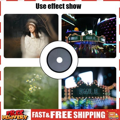 Soft Focus Filter Optical Glass Center Spot Filter for Photographer Beginner SN9