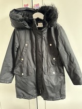 Zara Girls Black Coat Puffa Winter coat age 9 years