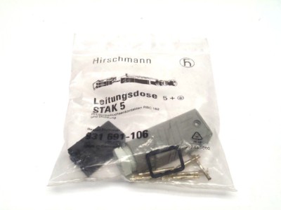 Hirschmann 931 691-106 Leitungsdose STAK 5 Strain Relief Cable Socket