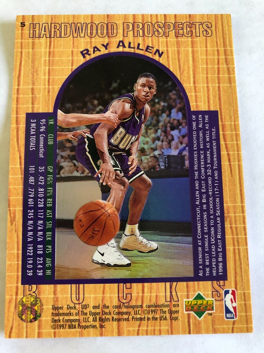 1996-97 Upper Deck UD3 Ray Allen #5 Rookie RC Bucks Celtics HOF