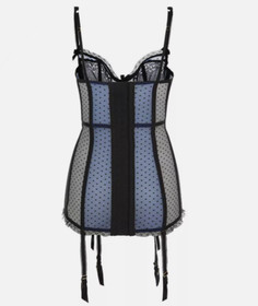 AGENT PROVOCATEUR INDIGOE CORSET BASQUE  SIZE  32D  pre-loved (excellent)