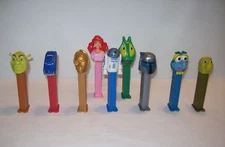 Vtg Lot PEZ Dispensers Star Wars Little Mermaid Shrek Bugz Muppets Gonzo Cars