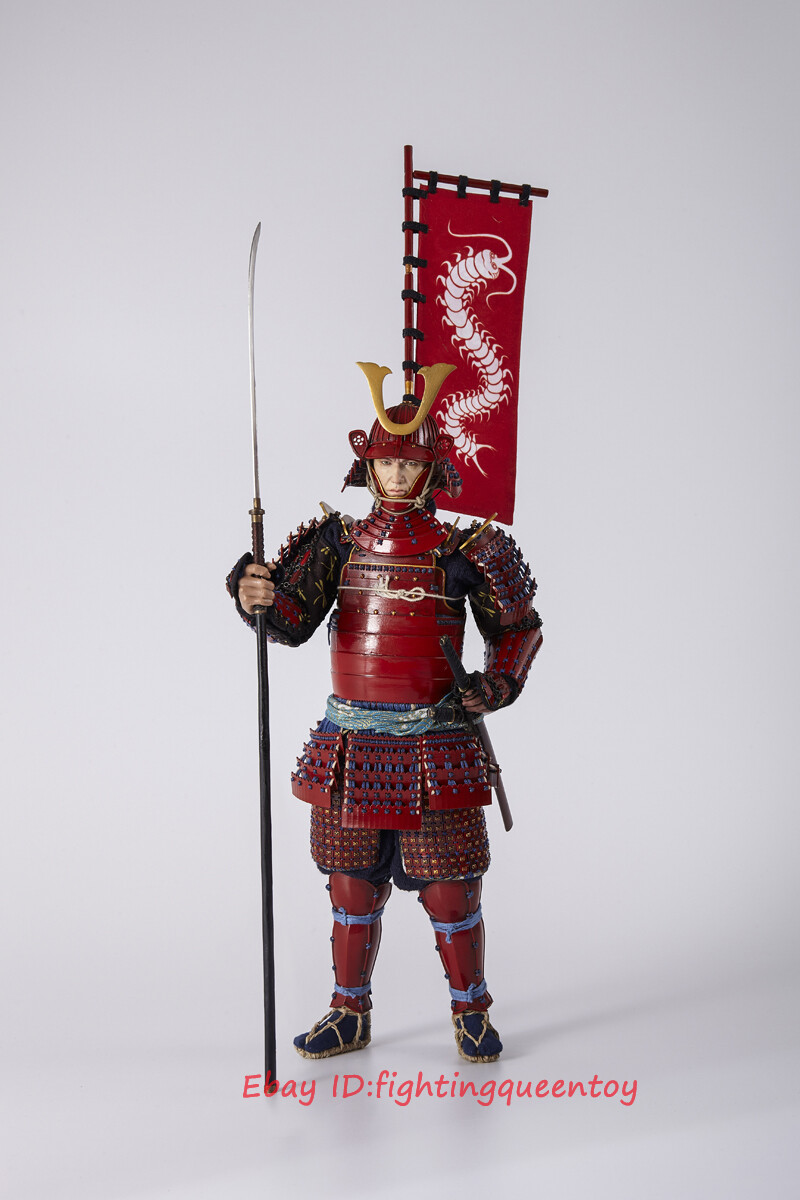 Figura INSTOCK Yuzhimao Studio Takeda Shingen's Ciempiés Samurai Rojo Color 1/6