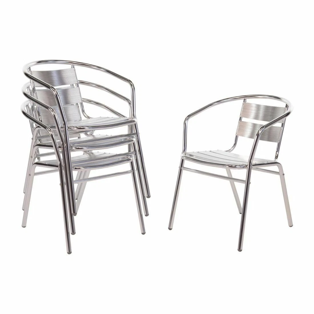 Stackable cheap aluminum chairs