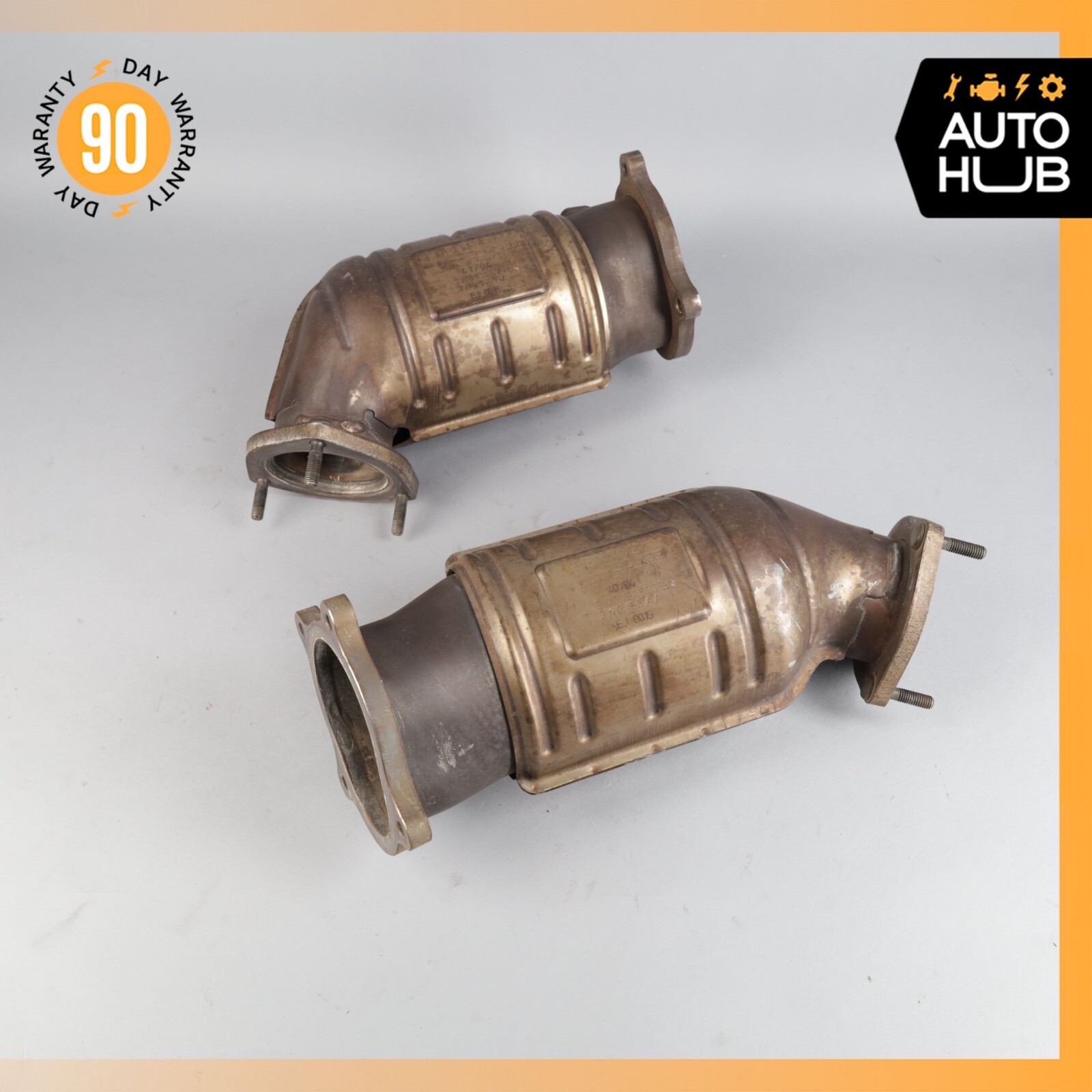 03-06 Bentley Continental GT Flying Spur Exhaust Downpipe Left & Right Set OEM