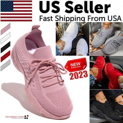 #ad Womens Running Trainers Ladies Sneakers Slip On Walking Gym Comfy Fashion Shoes $20.59