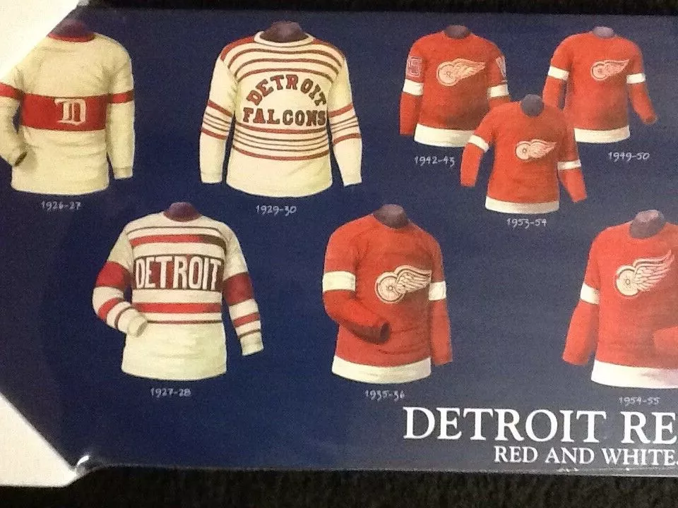 NHL Detroit Red Wings 1926-27 uniform and jersey original art