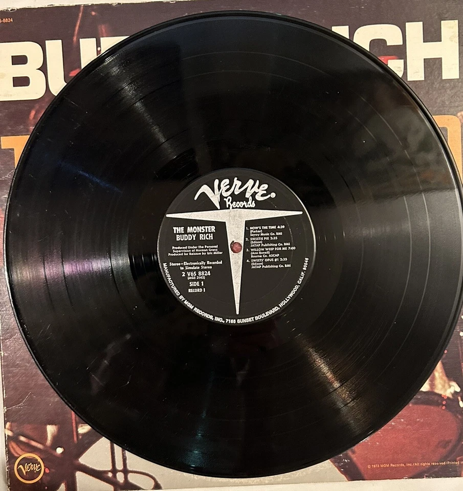 BUDDY RICH MONSTER ДВОЙНОЙ ВИНИЛОВАЯ ПЛАСТИНКА АЛЬБОМ СТЕРЕО VERVE G/VG - Изображение 4 из 4