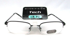 MAGNIVISION Tech Reading Glasses HF11 BLK 52/20-140 2.75