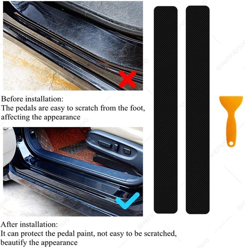 For Mazda Miata Mx5 Miata 4X Car Stickers Carbon Fiber Door Sill Step Protector - Picture 11 of 12