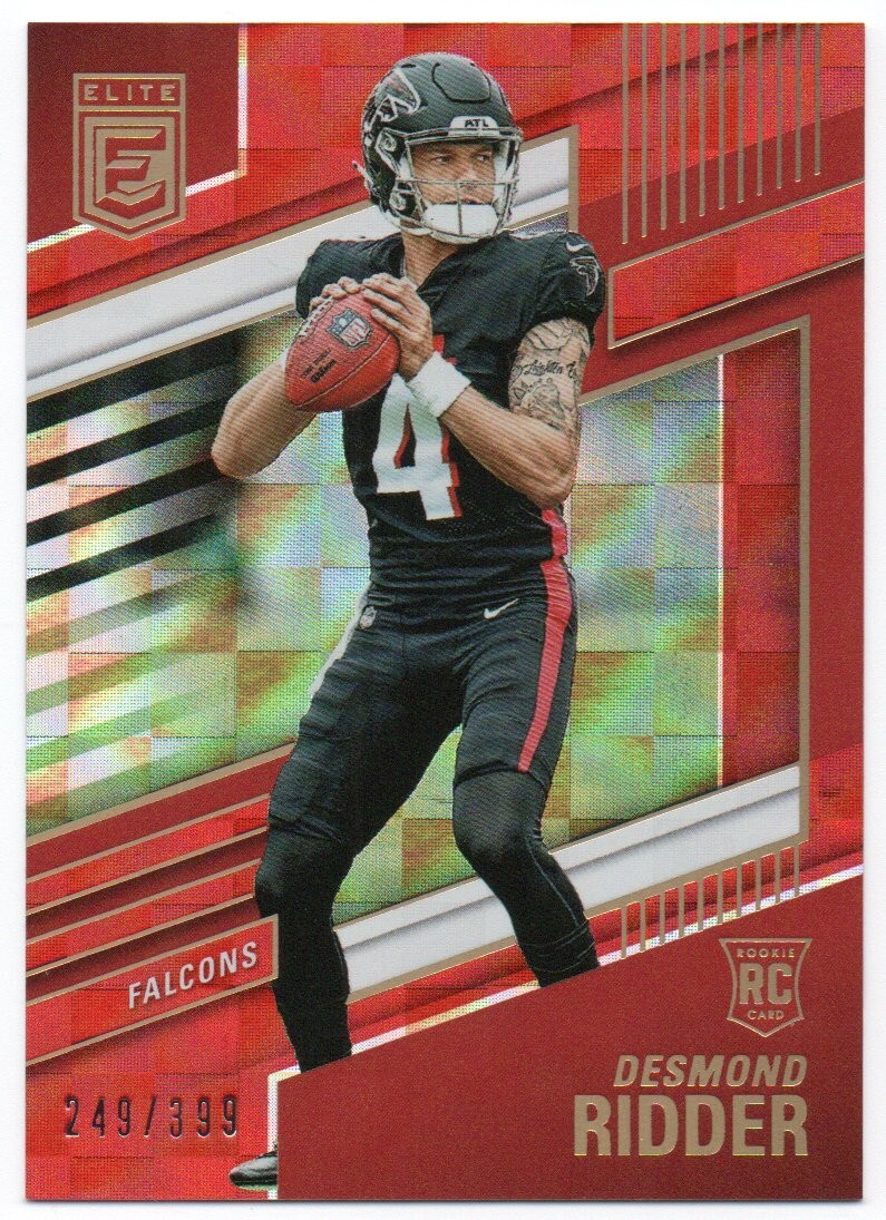 2022 Elite Red #105 Desmond Ridder RC 249/399 Atlanta Falcons