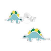 1 Paar Ohrstecker Ohrringe 925Er Sterling Silber Stegosaurus