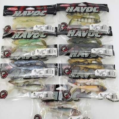 Berkley Havoc 4'' Sick Fish Skeet Reese Design You Choose Color 2 Count Pack