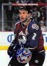 Sylvain Lefebvre autographed Hockey Card Colorado Avalanche, SC 1996 Donruss #81