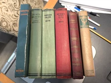 LOT of 6 HARDCOVER CLASSICS BAMBI BLACK BEAUTY CRUSOE PINOCCHIO KIDNAPPED 1929