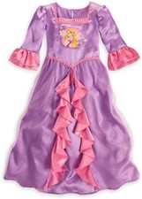 Disney Rapunzel Tangled Girl's Purple Pink Satinet Tulle Fancy Costume Nightgown