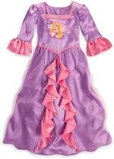 Disney Rapunzel Tangled Girl's Purple Pink Satinet Tulle Fancy Costume Nightgown